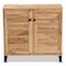 Baxton Studio Coolidge ModernOak Brown Finished Wood 2-Door Shoe Storage Cabinet 197-11924-ZORO - alternate 10